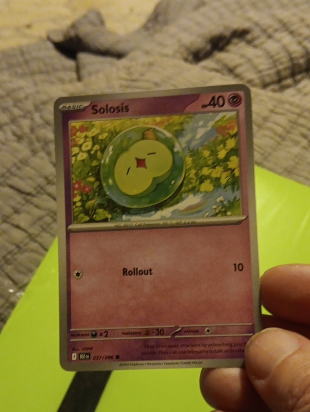 Pokemon Solosis Pink Psychic Trading Card